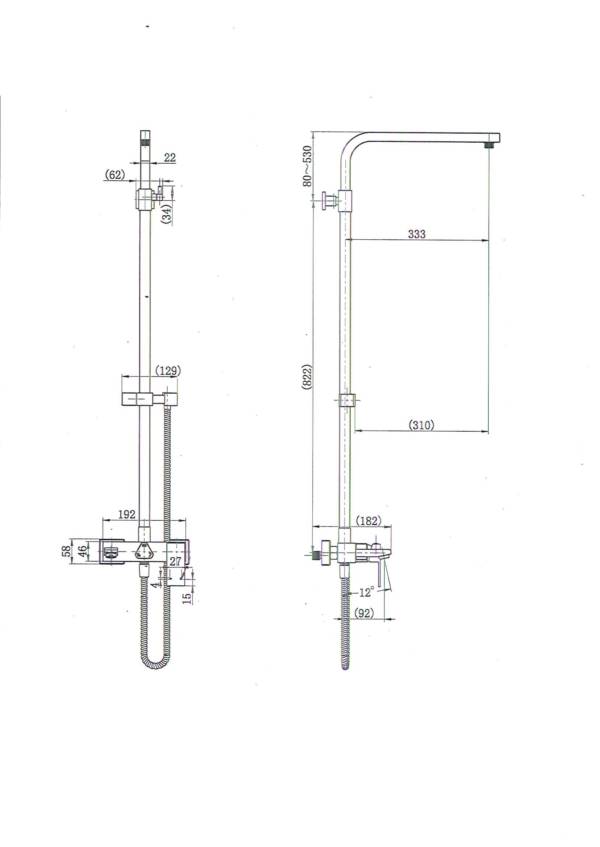 Shower combination with tap and mixer – Discount Building Supplies Ltd.